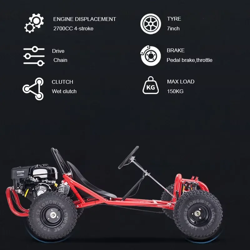 High-Performance 270CC Go Kart Bulk Sale Big Discount for Mass Order Fast Delivery Reliable After-Sales DDP Adult Off-Road