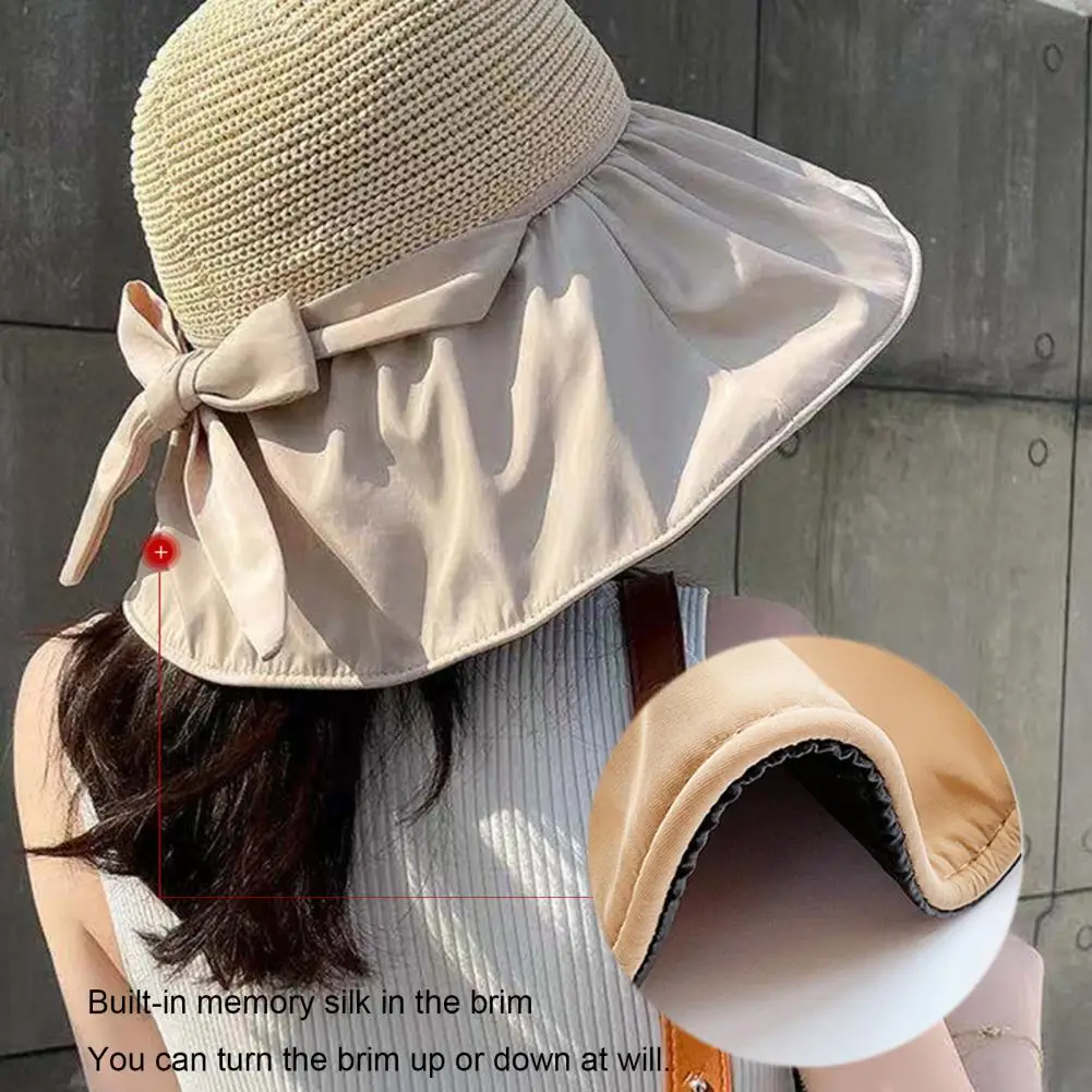 Women Uv resistant Hat Stylish Sun Hat for Women Wide Brim Anti uv Foldable Sunhat with Fixed Strap Breathable