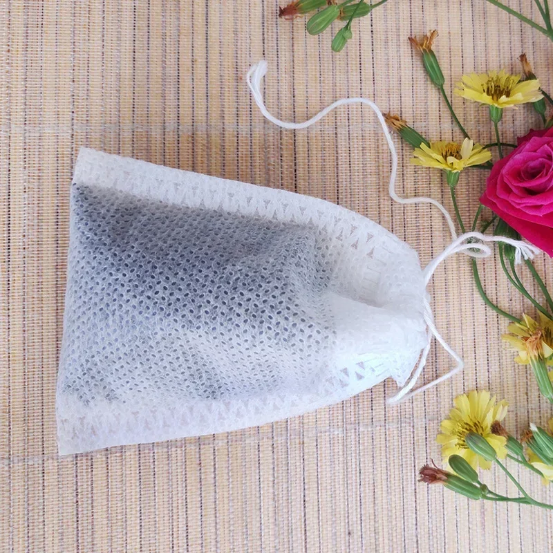 Tea Bags 100Pcs/Lot Empty Drawstring Pouch Bag 5*7CM or 6*8CM Seal Filter Cook Herb Spice Loose Coffee Pouches Tools