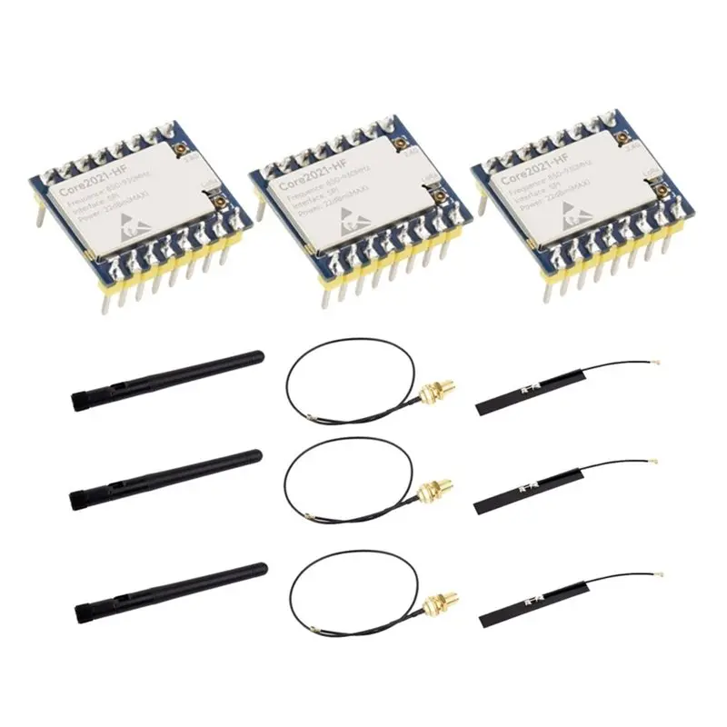 

-[A51I Digital]Smart Home Iot Lorawan Enabled 3PCS Core2021- Core2021 Lora Dual Band Module 850Mhz-930Mhz LR2021 Low Power Mul
