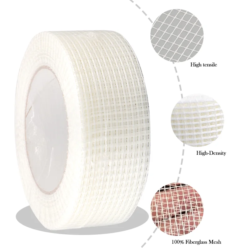 1 Roll 25M Mesh Seam Tape Glass Fiber Self-adhesive Mesh Tape Wall Crack and Seam Patch Repair Thermal Insulation Decorative