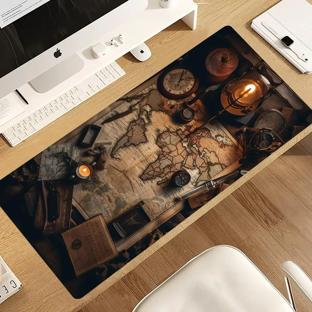 Vintage Compass Mouse Pads Gaming Mats Setup Carpet Desk Gadgets Playmat Rug Room Decor Pc Accessories Gamer Setup Decoration