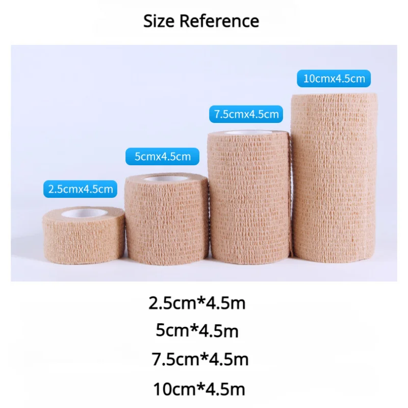 1 Roll Self-adhesive Bandages Non Wovens Wound Dressing Patches Skin Emergency First Aid Sports Bandages Plasters