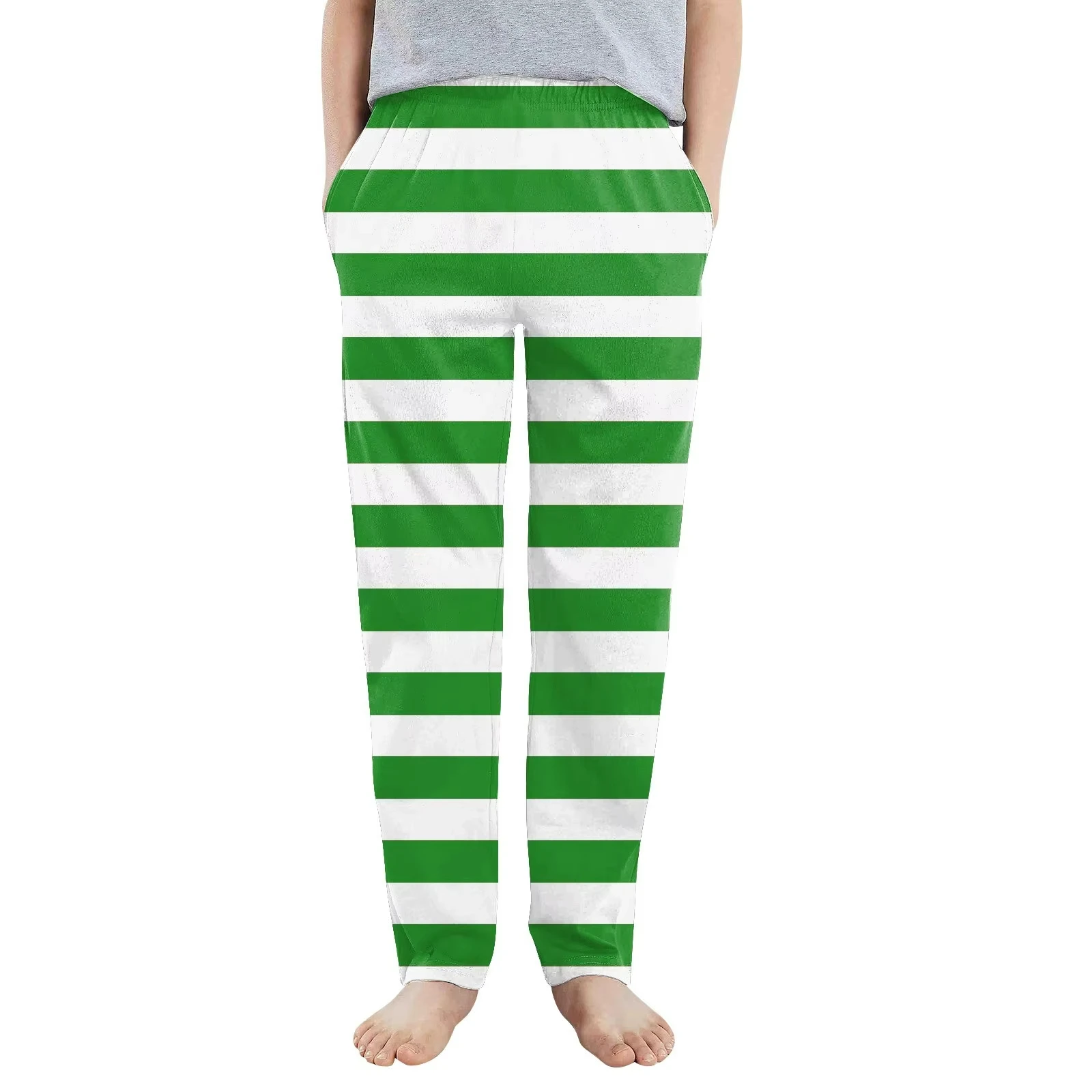 

Stylish Striped Print Pajama Pants for Boys & Girls Casual Plus Size and Comfortable Sleeping Pants Men's Women's Pajamas