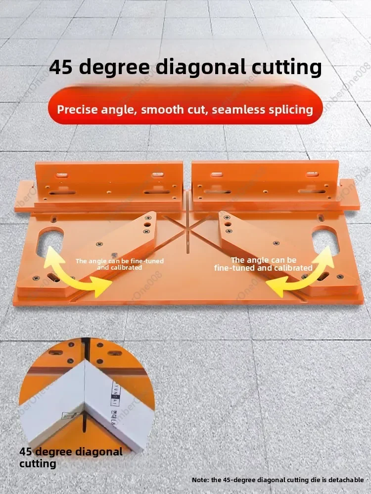 45 Degree Cutting Jig for Aluminum Saw, Durable Bakelite Angle Cutter Guide, Professional Window Door Trim Miter Tool