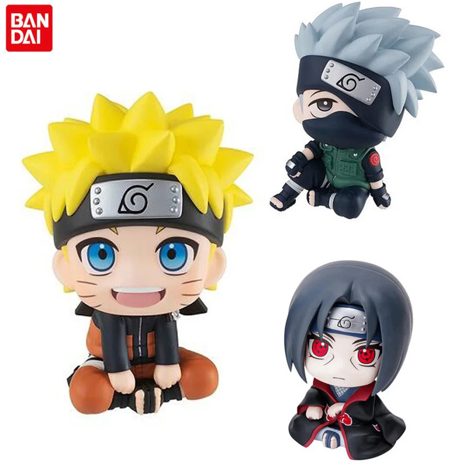 9cm Anime Naruto Figure Uzumaki Naruto Kakashi Uchiha Sasuke Itachi Cute Toys Q Figurals Car decoration Model