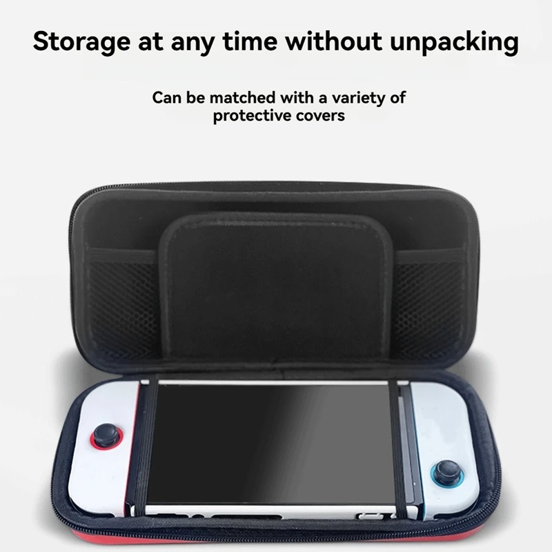 

A04R For Nintendo Switch Storage Bag Crystal Clear Case for Nintendoswitch OLED Console Anti-Blue Glass Film Accessories A