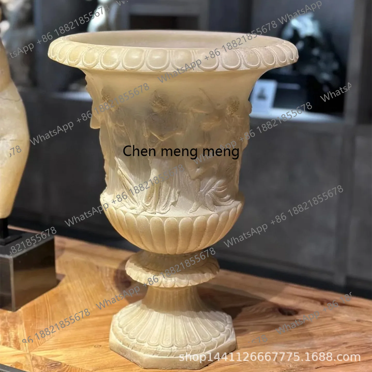 

Ретро имитация нефритовой смолы, цветочная посуда, простая и модная вилла, отель, украшение во дворе, украшение для цветочной посуды