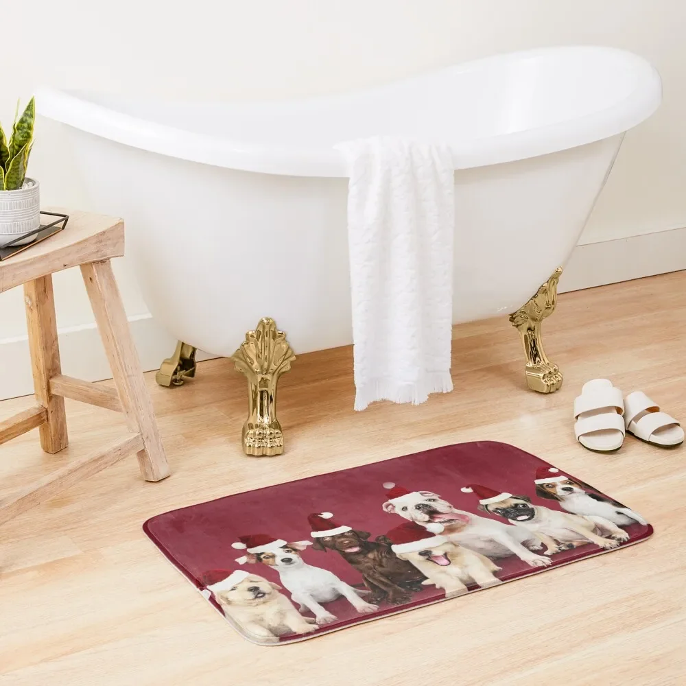 

Xmas Dogs Bath Mat Bathroom Shower Toilet Carpet Mat