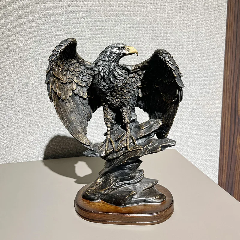 Resin Eagle Statue Lion HeadOrnament Horse Head Sculpture,Home and Office Desk Decoration,Wealth Symbol,Freedom and Power, Gifts