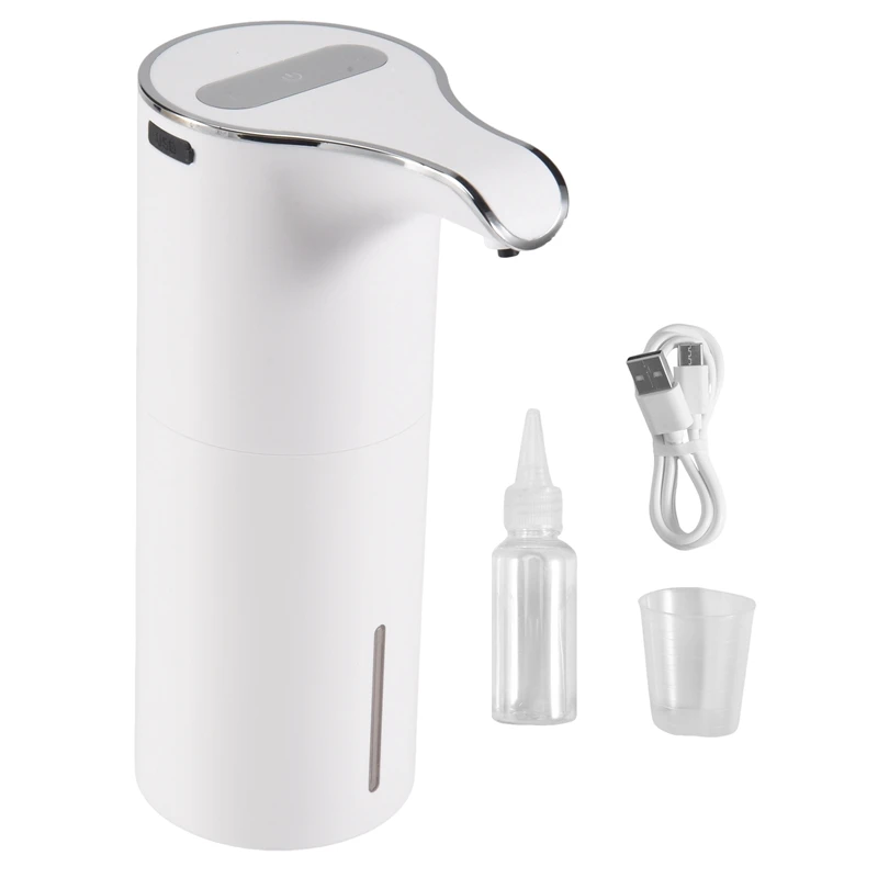 New Soap Dispenser Automatic - Touchless USB Rechargeable Electric Foam Soap Dispenser Adjustable Waterproof 450 ML White