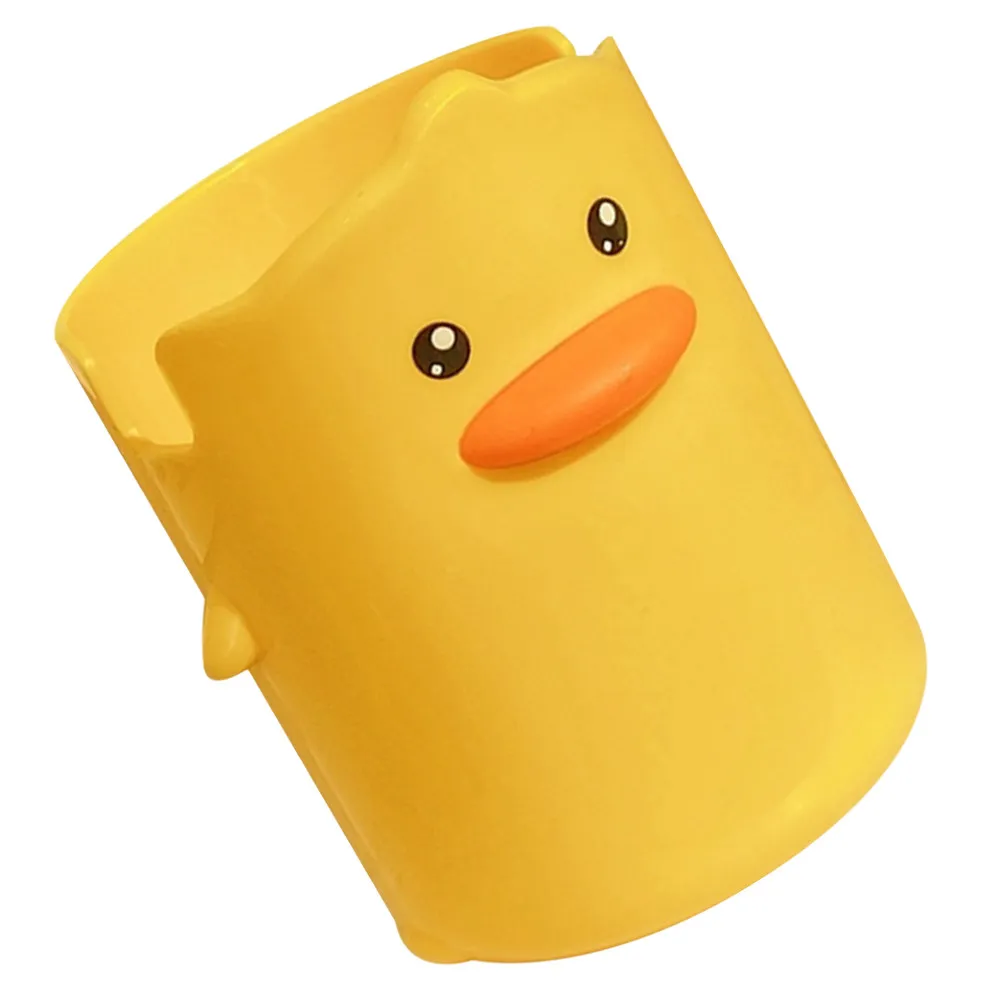 Creative Cute Little Yellow Duck Pen Holder Sturdy Pencil Organizer Makeup Brush Holder Desk Storage Container Multifunctional