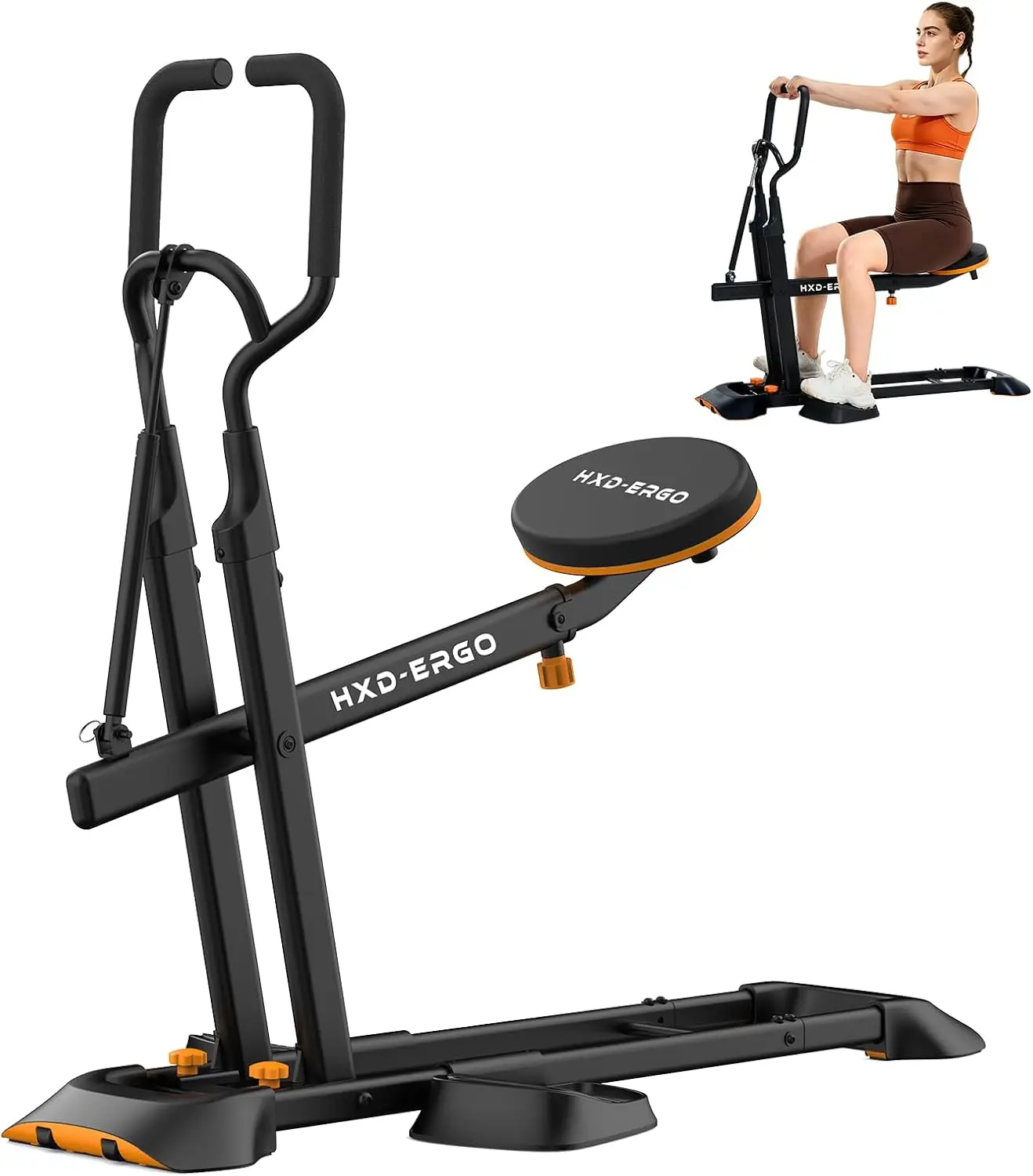 Home Deep Squat Machine 3 Level Adjustable Seat Guided Squat Protects Knees Easy Assembly 275lbs Capacity Lower Body Trainer Gym