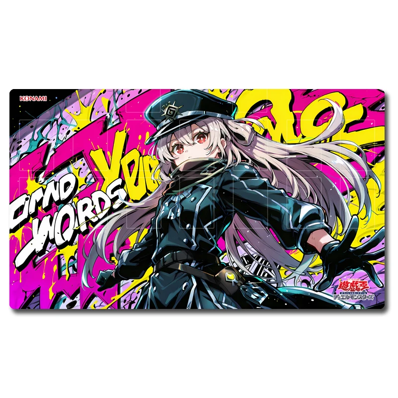 600X350X2Mm Diy يو غي أوه! Sky Striker Ace Graffiti Card Battle Mat Single Player Board Game Card Duel Plate Battle Mat Gift Toy #2