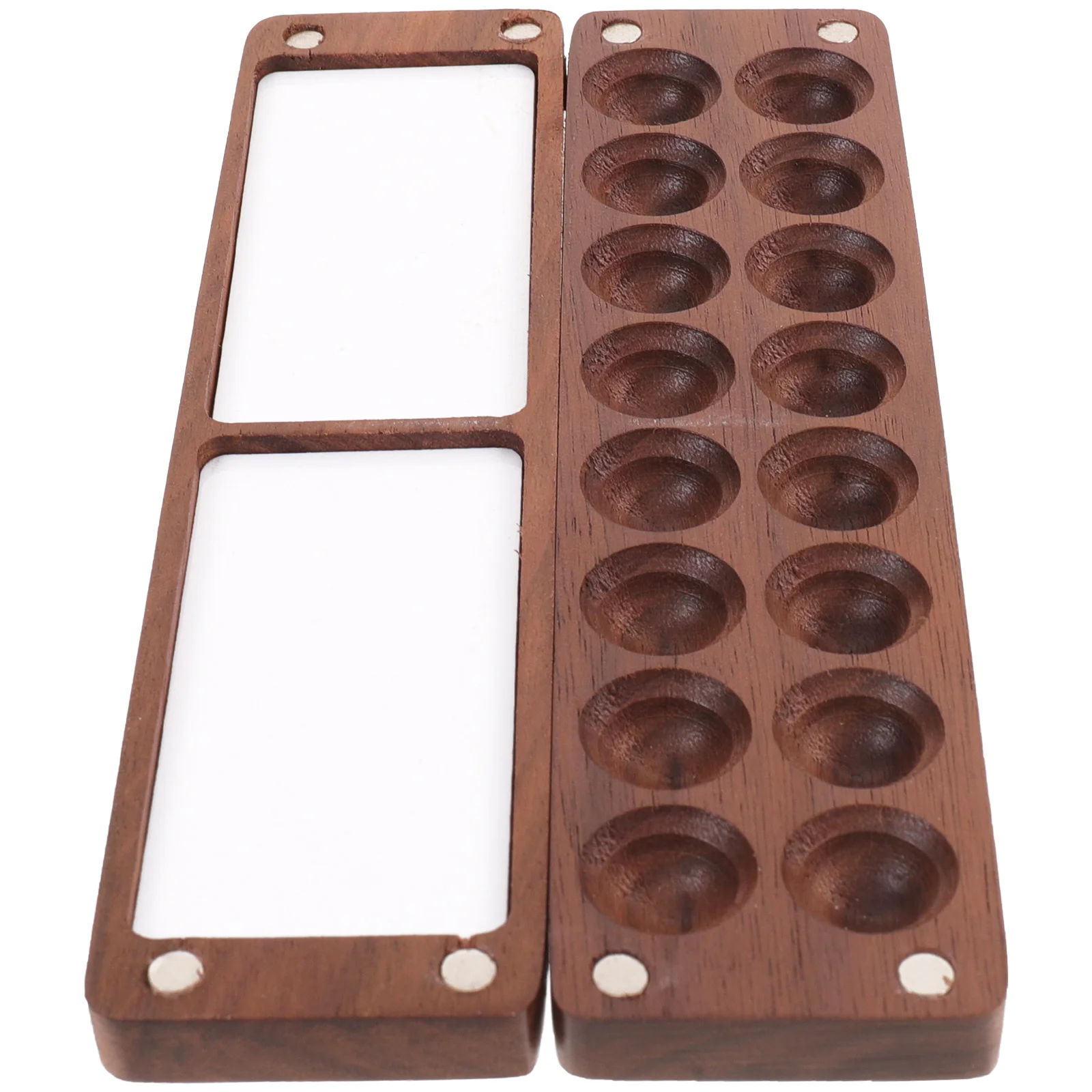 

Wooden Palette Paint Pallet Tray Kids Pigment Case Holder Palettes Mini Watercolor Painting Box