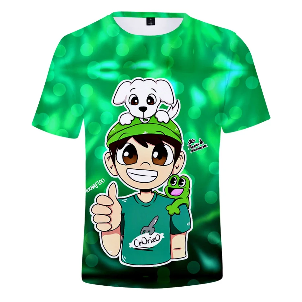 

Футболка Fernanfloo Merch с 3D-принтом для женщин, мужчин, девочек, детей, летняя забавная футболка с круглым вырезом и коротким рукавом, графические футболки