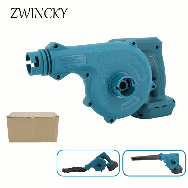 ZWINCKY Cordless Electric Air Blower Vacuum Cleannig Blower Blowing & Suction Leaf Dust Collector For Makita 18V Battery Tool