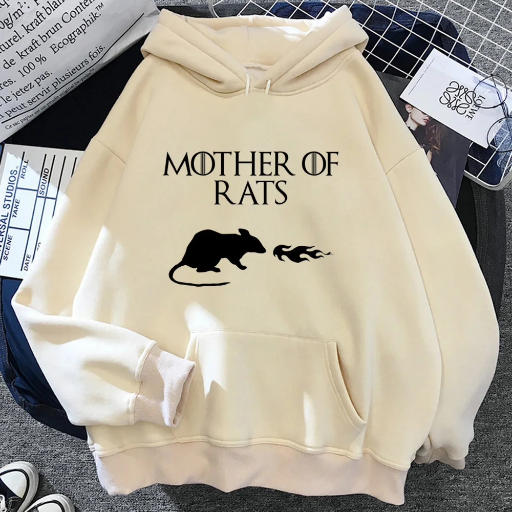 Tikus hoodie Y2K kain lembut bermotif desain cetak pola anak muda kaus remaja desainer komik harajuku Musim Dingin