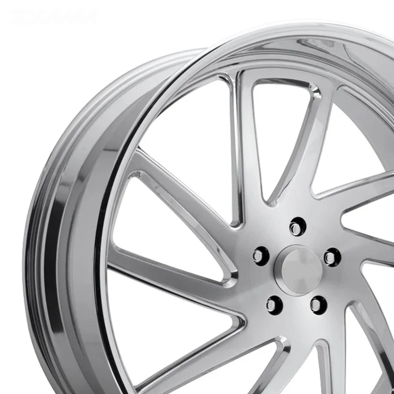 Car Rims 2 Piece 19 20 21 22 24 Inch 5x120.65 Full Chrome Deep Lip Forged Alloy Wheels For Chevy Silverado Chevrolet