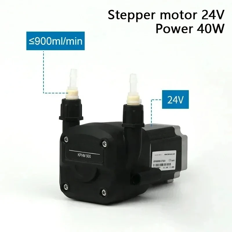 900ml/min KPHM900 High Flow Peristaltic Pump 12V 24V Stepper Motor Adjustable Flow Self-priming Pump Dosing Pump 22W