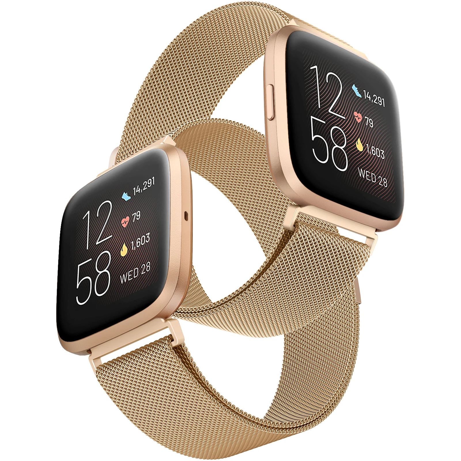 Metalowy pasek magnetyczny do Fitbit Versa 1/Versa 2/versa 3/Versa 4 opaska na nadgarstek do paska Fitbit Versa Lite/Sense 2