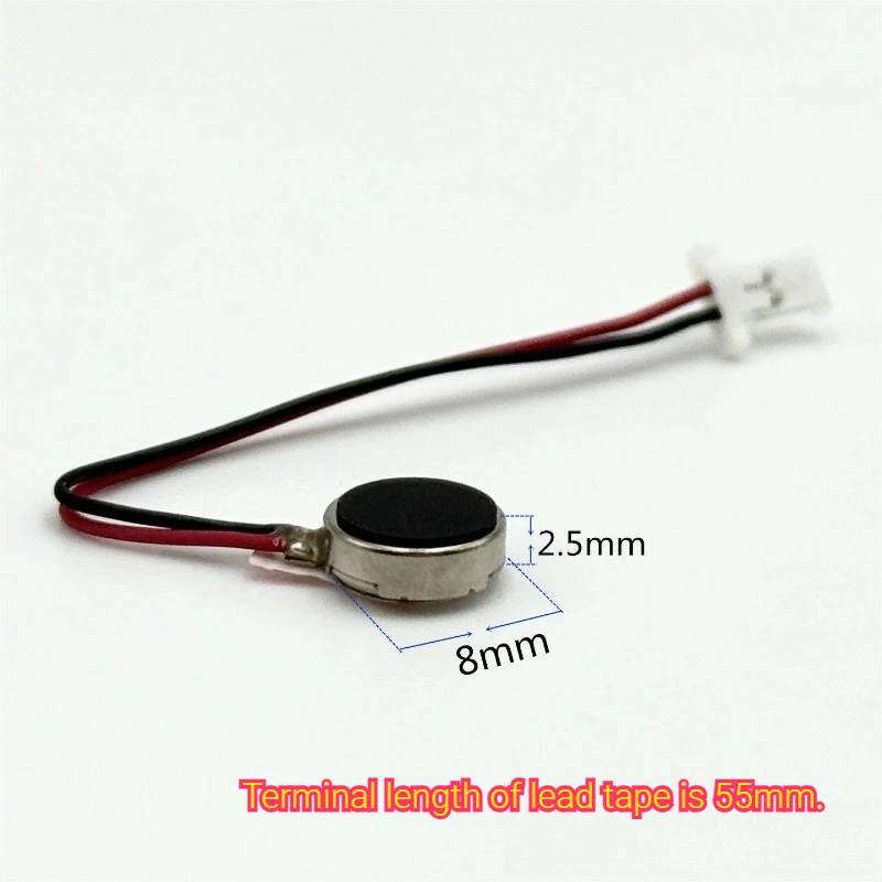 DC 3V 3.7V 8mm Round Thin 0825 Vibration Motor Button Coin Type Shape Vibrating Motor Vibrator DIY Mobile Cell Phone Massager