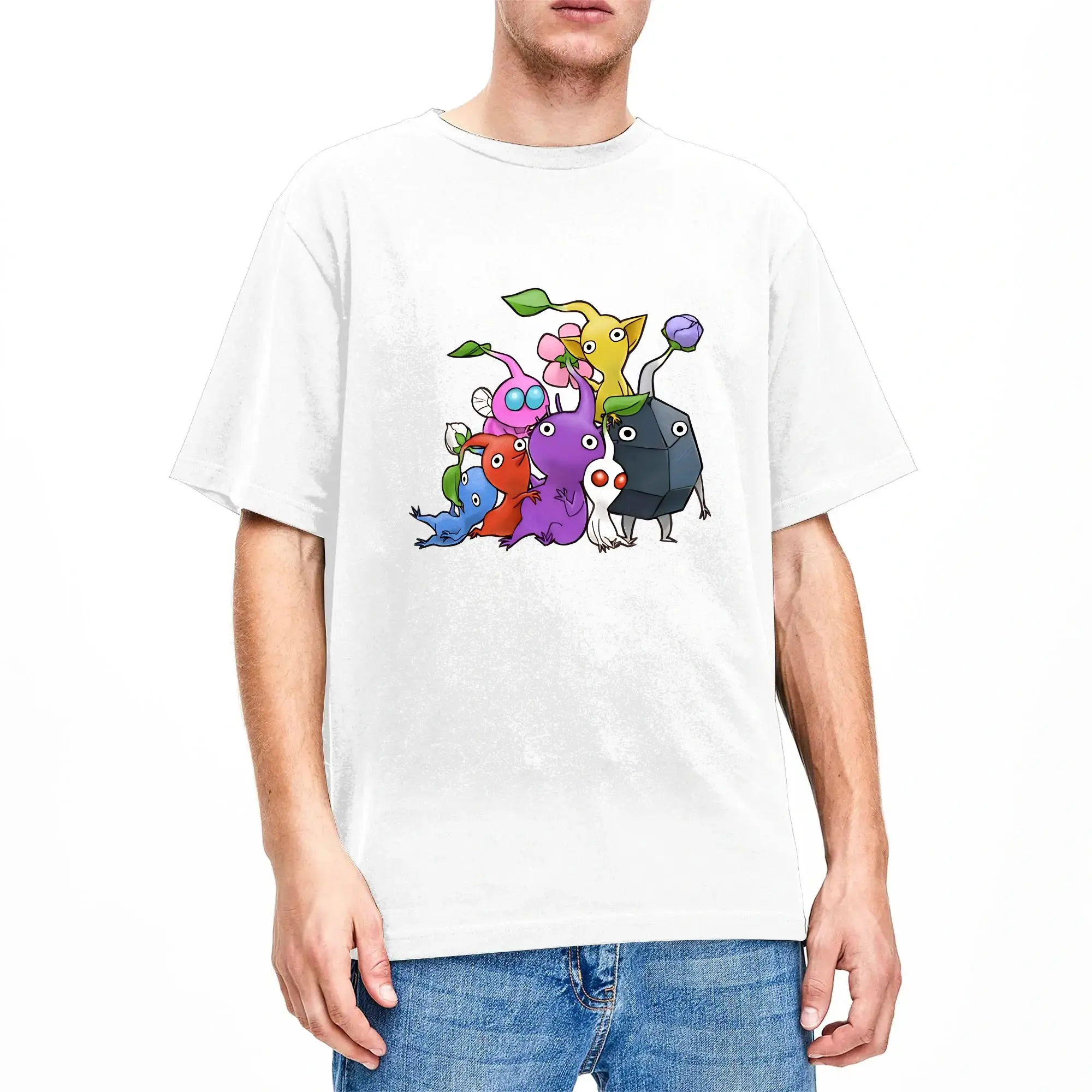 Men Women T Shirt  T-Shirts Hipster Pikmins Summer Tee Shirt Y2K Funny Cotton Tops Birthday Gift