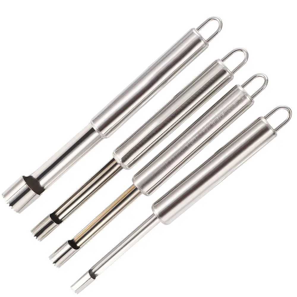 Creative 4Pcs/Set Stainless Steel Twist Fruit Core Seed Remover Hawthorn Jujube Pear Corers Seeder Kitchen Gadgets Tools