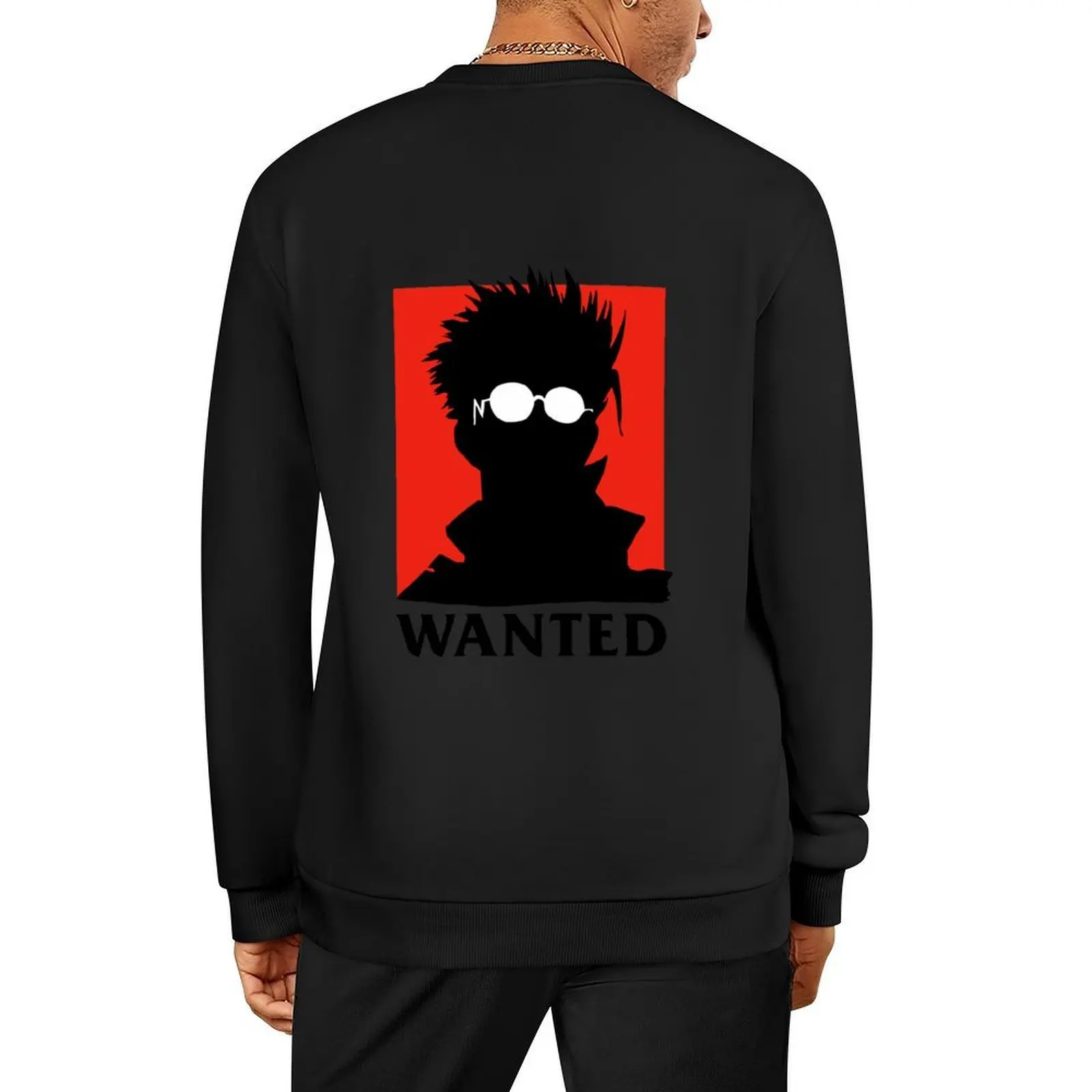 

VASH THE STAMPEDES SILHOUTTE WANTED Pullover anime clothing blouse autumn korean style clothes sweatshirt men