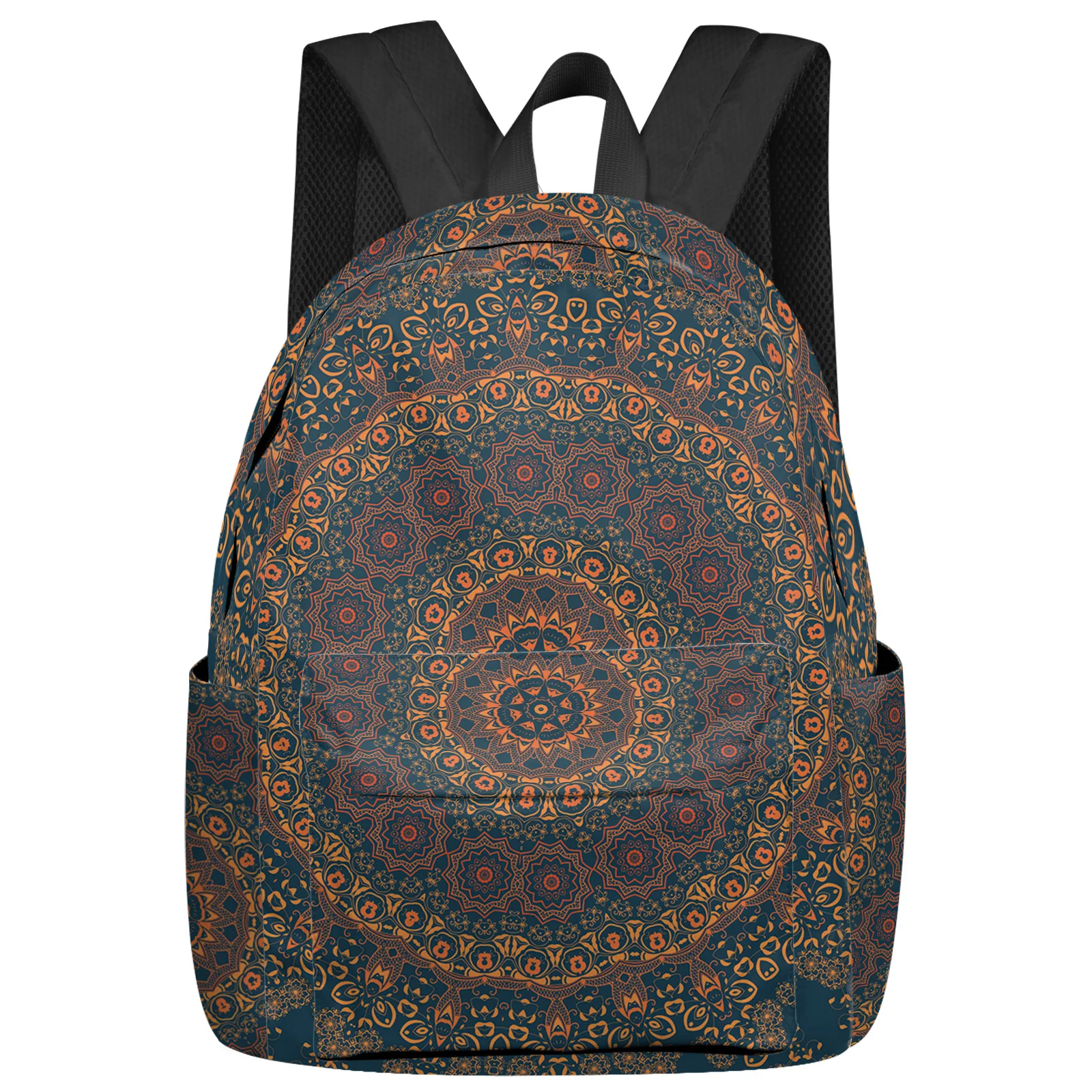 

Mandala Pattern Retro Women Man Backpacks Waterproof Travel School Backpack For Student Boys Girls Laptop Book Pack Mochilas