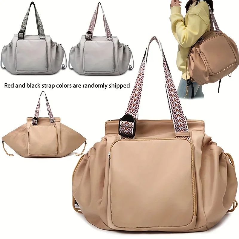Fitness Gym Bag with Handles, Large Capacity Travel Storage Backpack & Multipurpose Convertible Cradle Design Oxford Fabric