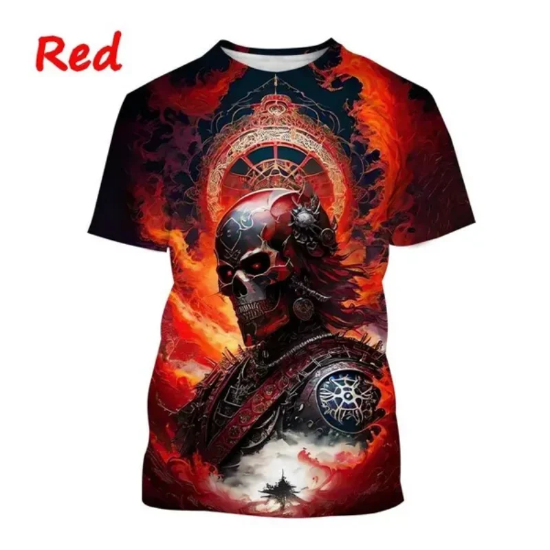 Ropa de moda para hombre, nueva camiseta con estampado 3D de esqueleto, camiseta personalizada de gran tamaño, camisetas Unisex de calle Harajuku de