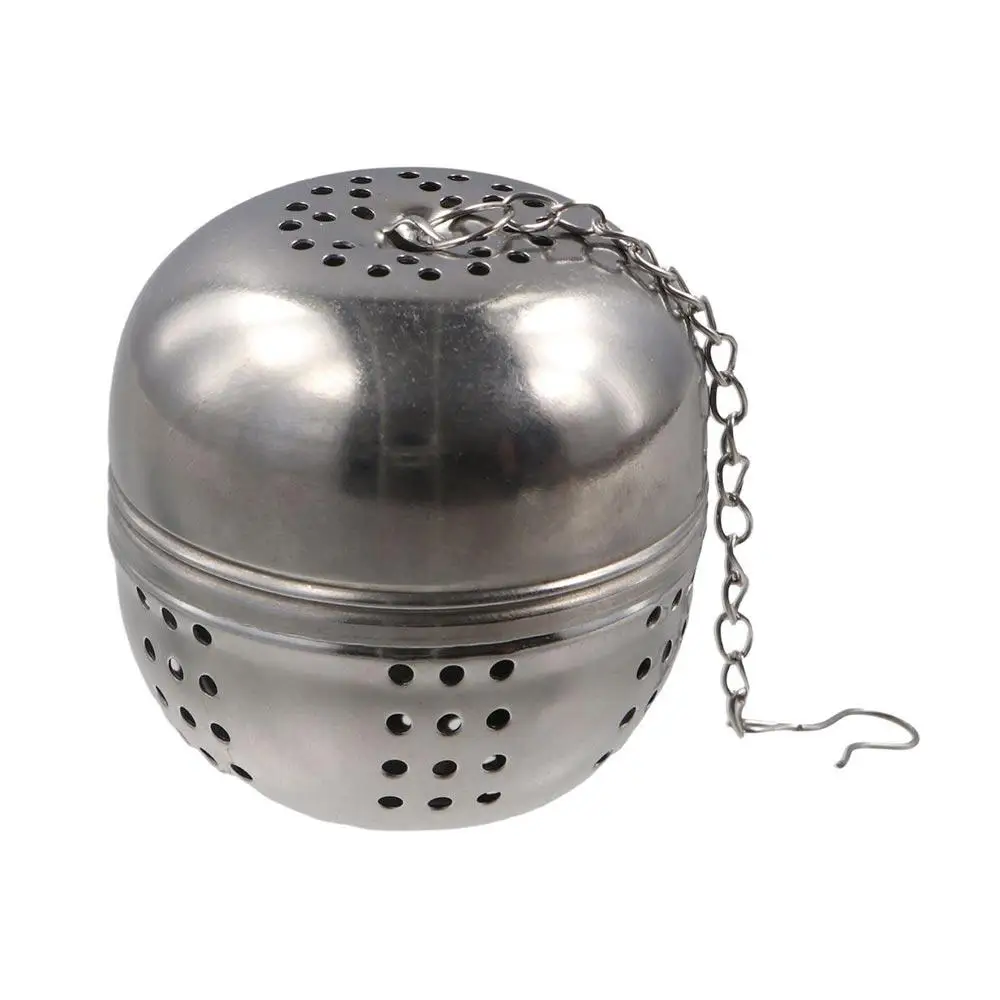 

High Temperature Resistance Kitchen Stainless Steel Hanging Type Seasoning Ball Tea Leak Mesh Filtering Tennis Ball Tea Infuser