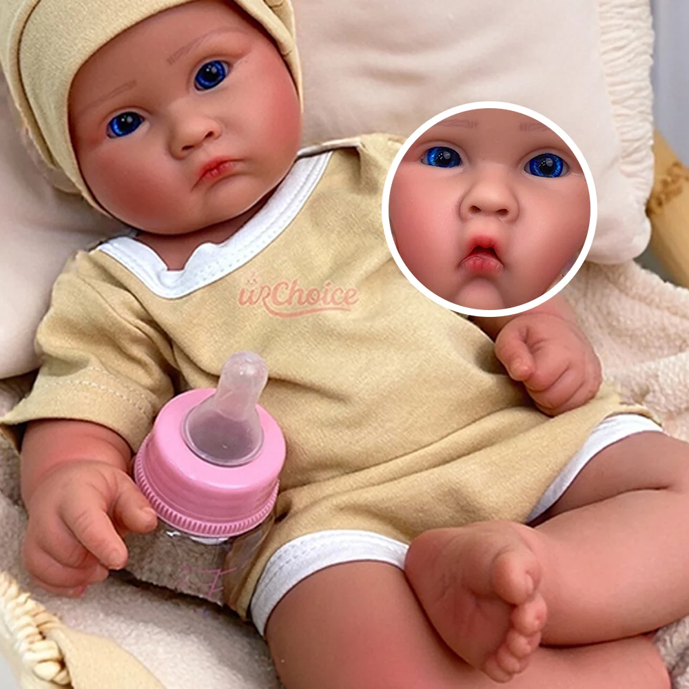 

18 "открытый рот силиконовый реборн для маленьких девочек ручной работы с видимыми венами кукла для новорожденных мягкая на ощупь моющаяся кукла реборн коллектор художника