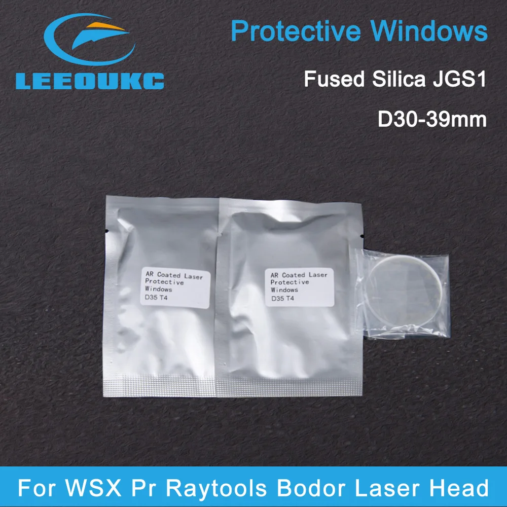 Fiber Laser Proteção Window Lens, Protective Windows Dia30, 32, 34, 35 para WSX Raytools, Pr, Laser Heads Lente Óptica