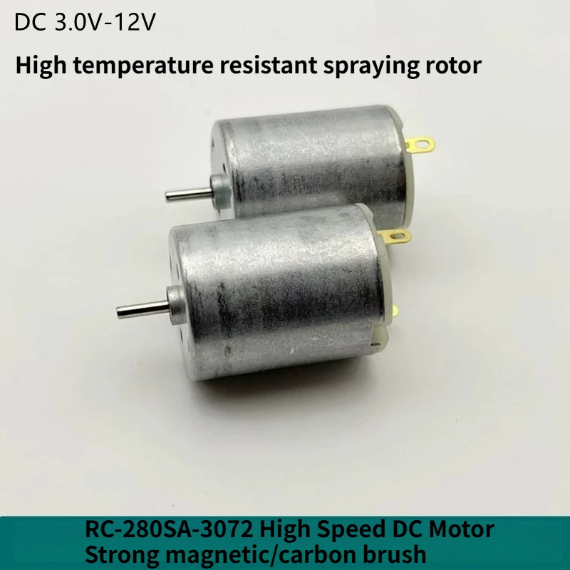 RC280-3072 high-speed motor round high-torque strong magnetic carbon brush toy model diy manual motor