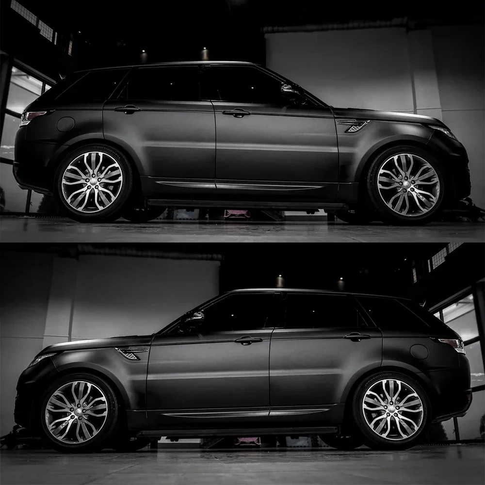 Car Wrapping Film Extinction Black Car Sticker PET Sticker Bubble Free Auto Decals Car Accessories Decoration Exterior Interior