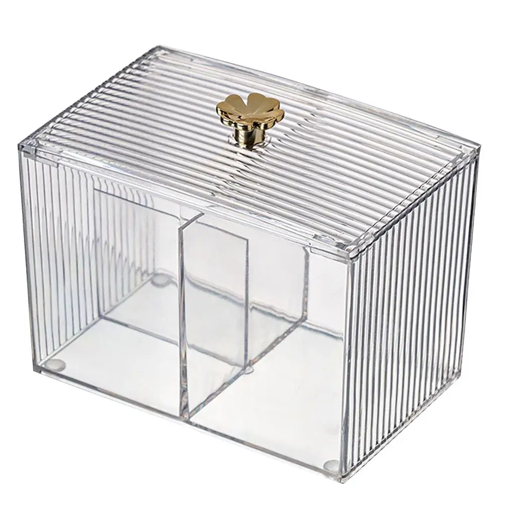 

Makeup Storage Box Cotton Swab Holder Pad ganizer Multipurpose Container Acrylic Dustproof Large Capacity Home