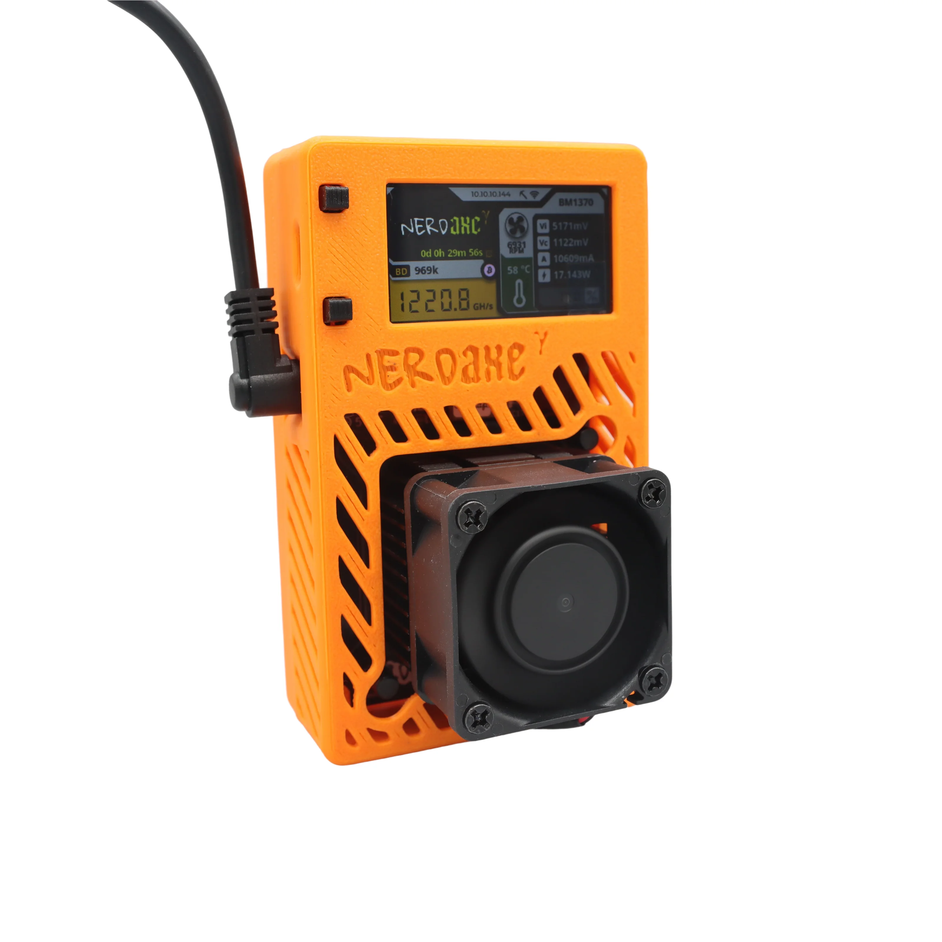 Bitaxe Nerdaxe Gamma 601 1./s 18 W Open-Source-Bitcoin-Miner mit Netzteil