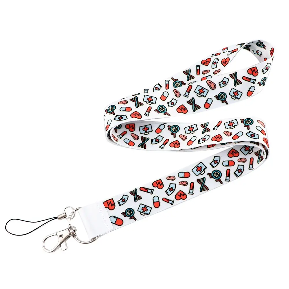 Holder Doctor Hospital Supplies Nurse Keyring Lariat Nurse Lanyard Doctors ID Card Hang Rope Neck Straps Mobile Phone Strap