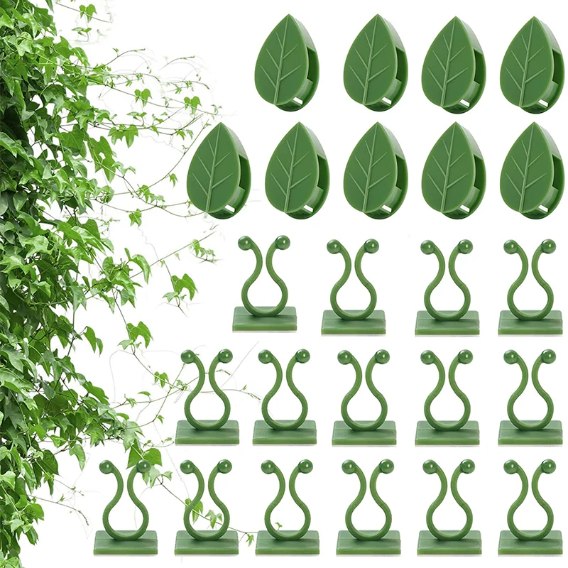 

10/20/30Pcs Plant Climbing Wall Fixture Clips Rattan Vine Fixer Self-Adhesive Hook Invisible Garden Binding Clip Wall StickyClip