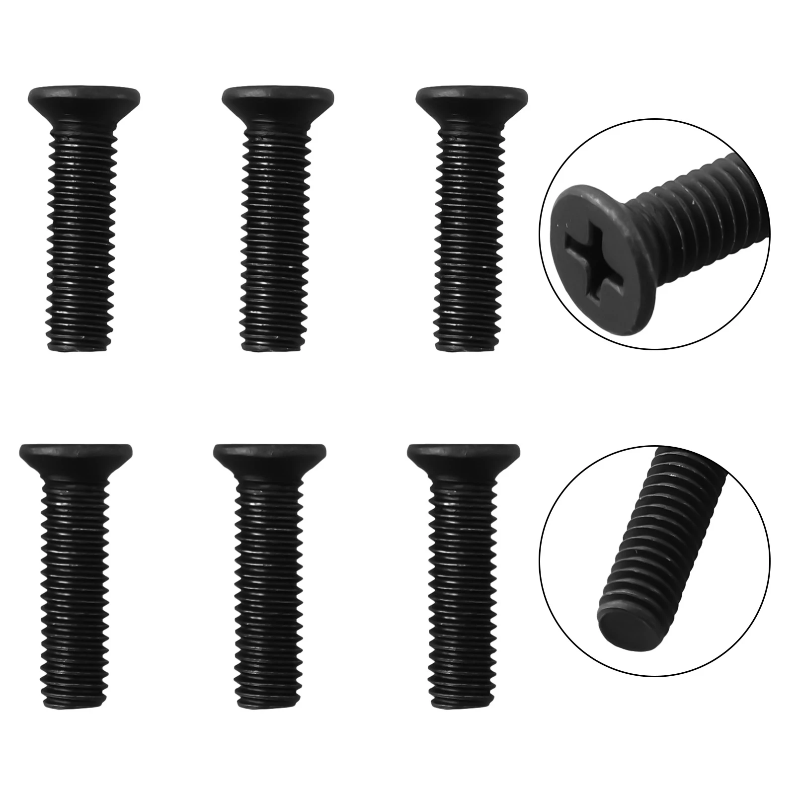 6pcs Fixing Screw M5/M6 Drill Chuck Shank Adapter 22mm Left Hand Thread For 1/2 Inch / 3/8 InchUNF Drill Power Tool Accessory