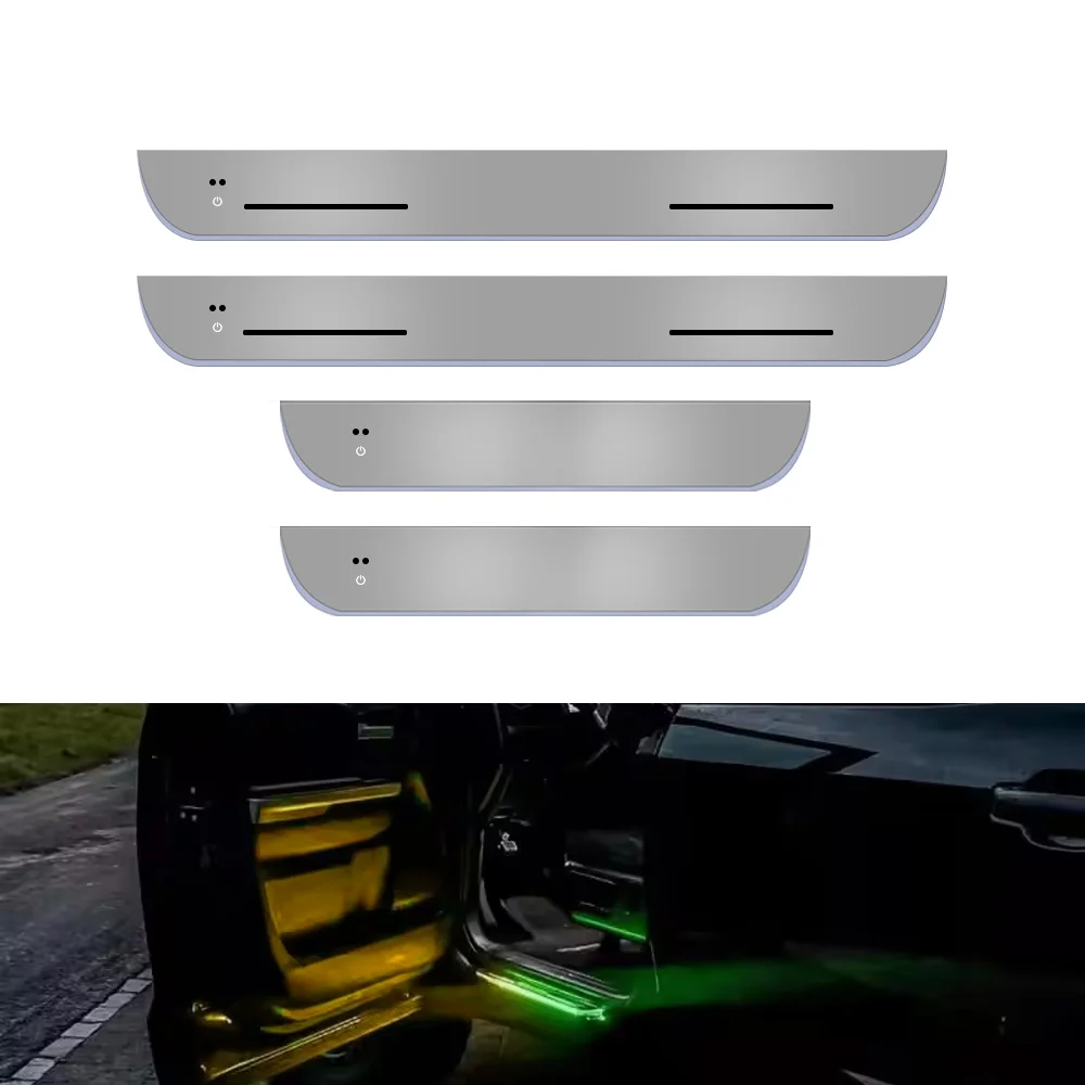 2/4pcs Car Door Sill Light Threshold Lamp LED Welcome Plate Pedal Light Car Doors with Customized LOGO For Automobile threshold