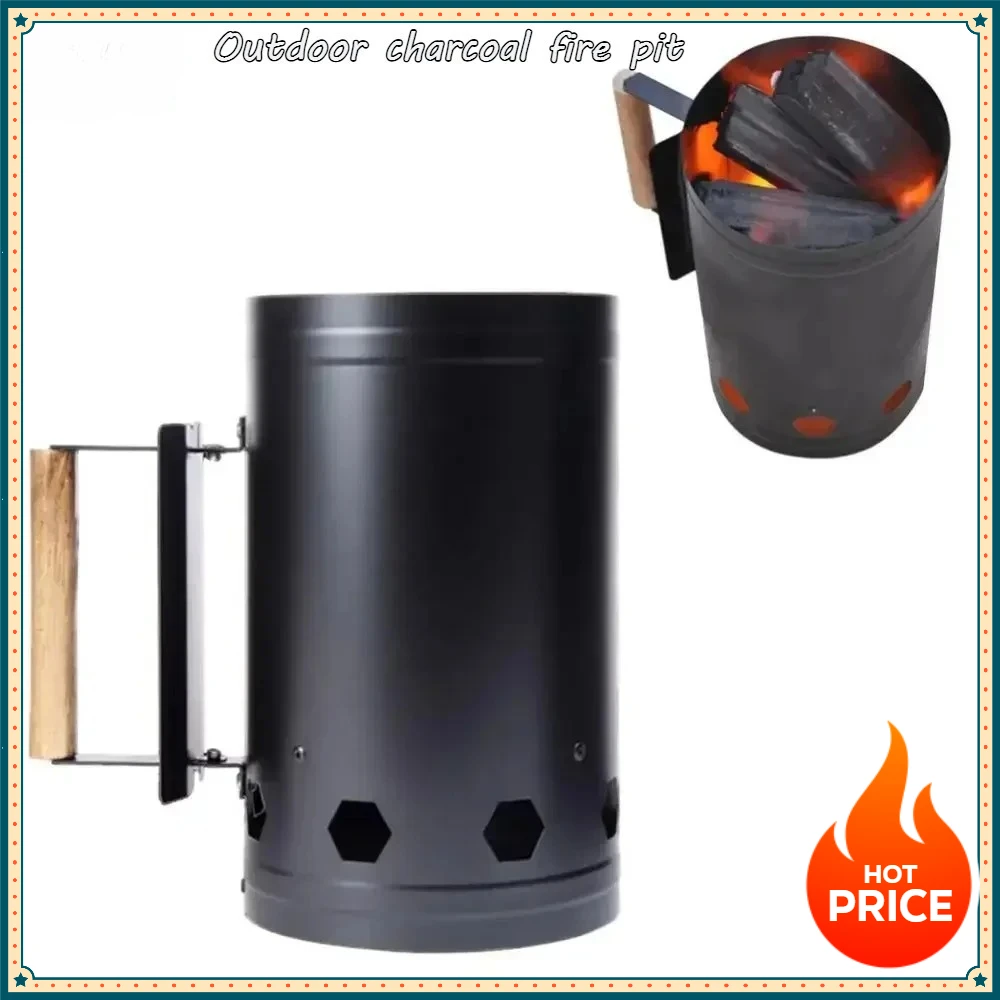 Nuevo Cubo Encendedor de Carbón para Barbacoa y Camping, Cubo de Carbón, Cilindro de Encendido de Carbón