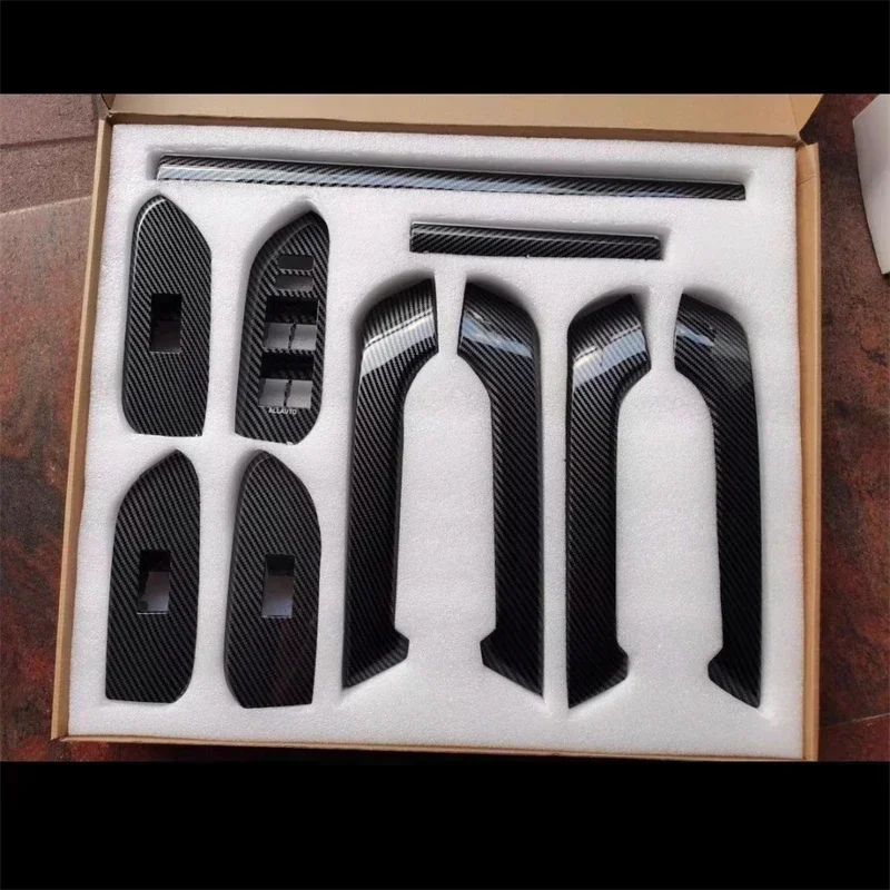 مقبض الباب الداخلي صب غطاء ألواح ترقية لتويوتا لاند كروزر برادو LC150 FJ150 2010 2011 2012 2013 2014 2015-2023 #2