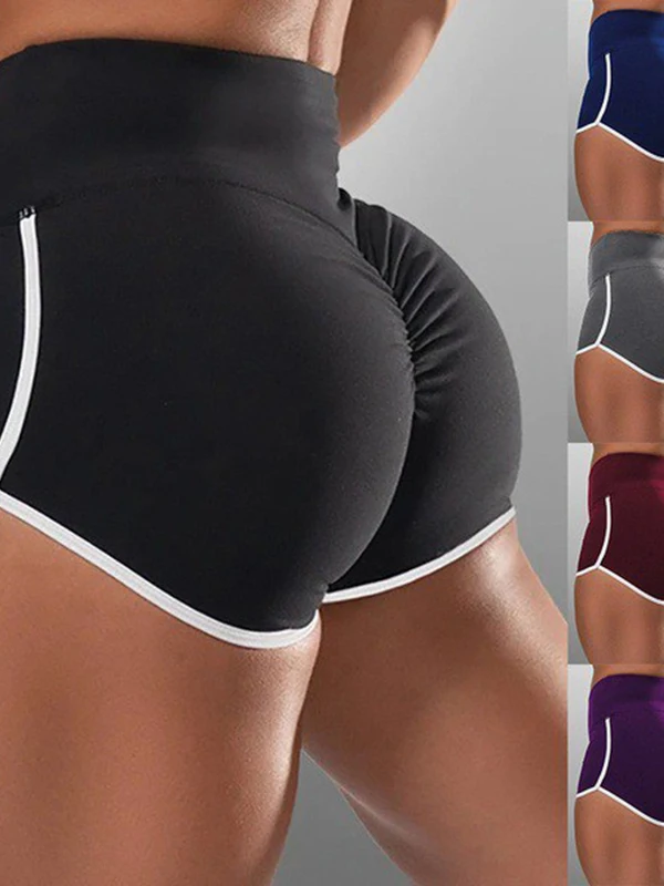 High Waist Sports Running Shorts  Hip Casual Pants Street Style Wide Leg Short Shorts Regular Thickness Summer Collec...