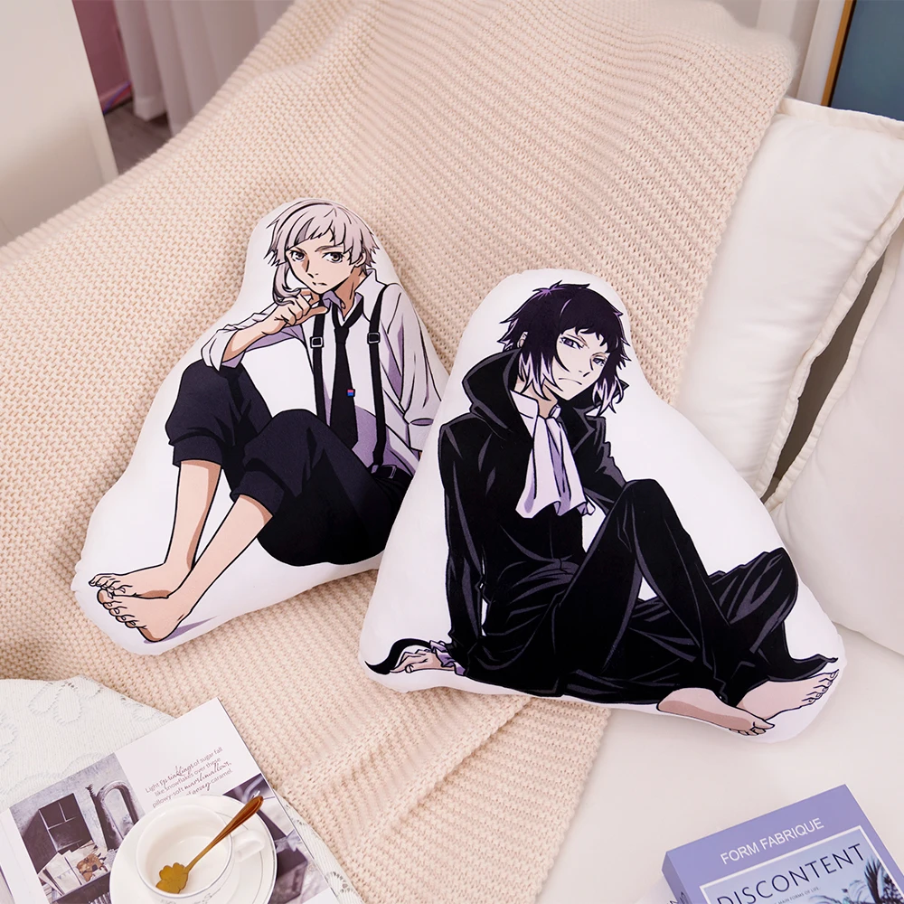 45 cm süße Bungo Stray Dogs Plüschtier Anime Kissen Akutagawa Atsushi Dazai Chuuya Plüschtiere dekoratives Kissen als Geburtstagsgeschenk