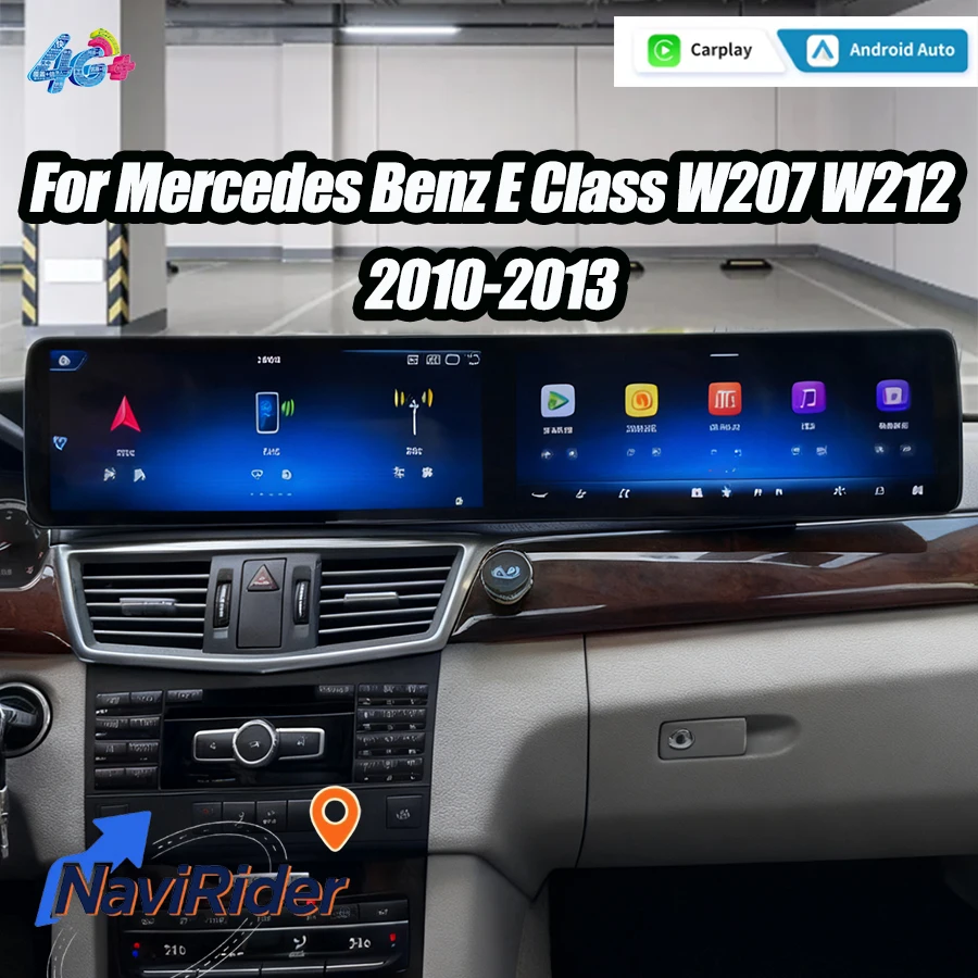12,3 + 12,3 "Android Dual Screen Für Mercedes Benz E Klasse W207 W212 2010-2013 Carplay multimedia-Player Auto Radio Kopf Einheit GPS