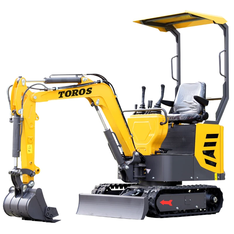 Customized  Digging Hydraulic Small Micro Digger 1 ton 1.2 ton mini Excavator  with closed cabin