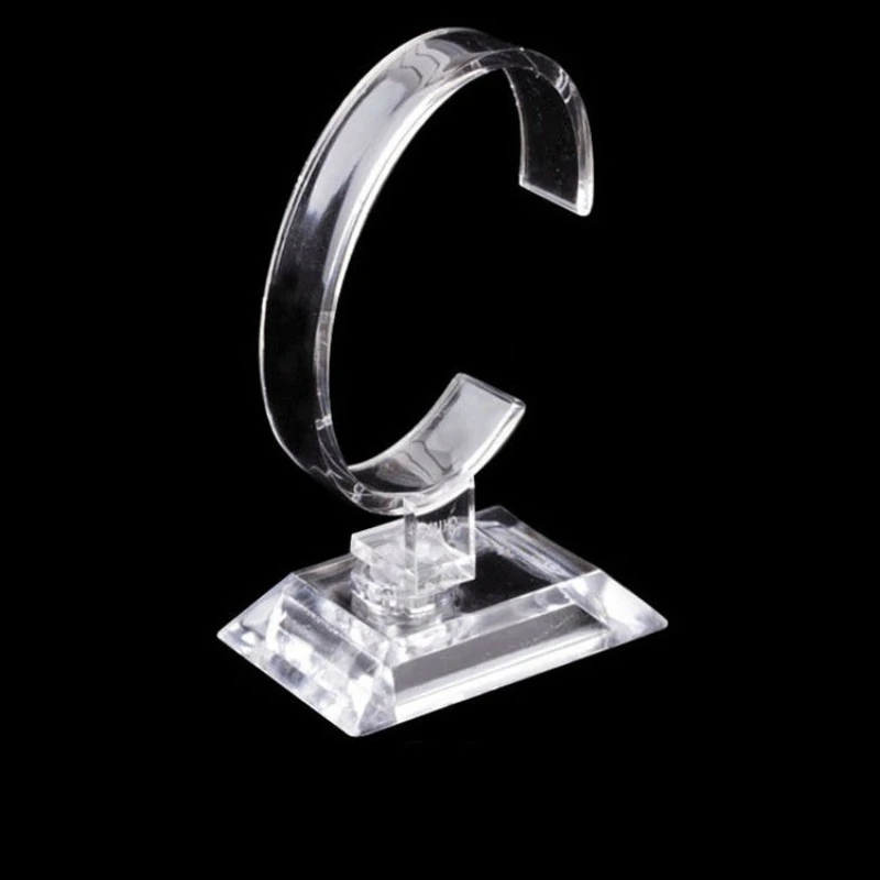 Watch Display Stand Transparent Acrylic Support for Bracelets Pendants and Rings C-shaped Frame